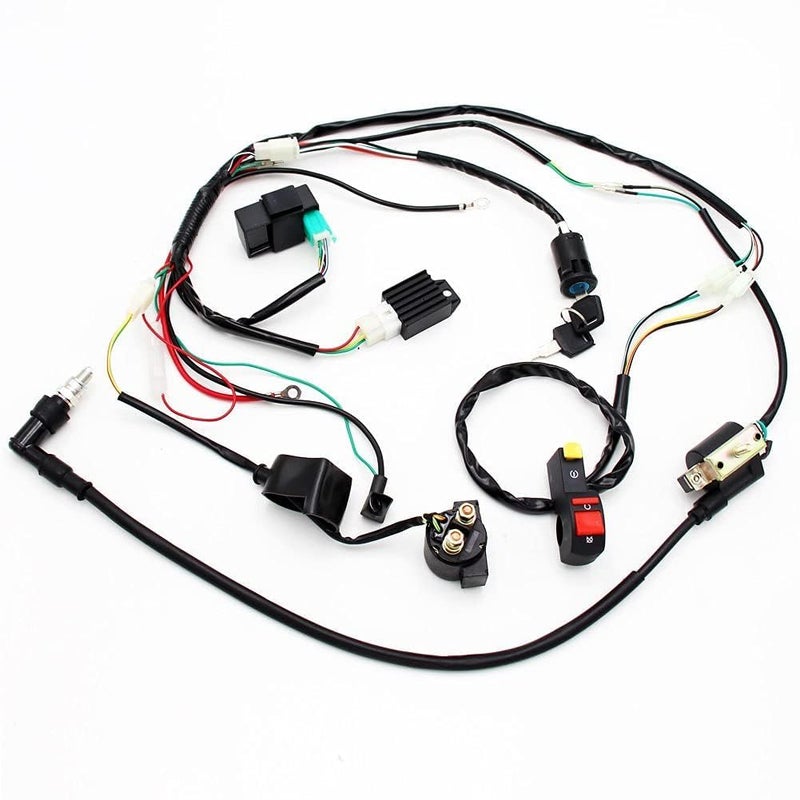 PRO BAT Full Wiring Harness Loom Solenoid Coil Regulator 50cc 70cc 90cc 110cc 125cc Dirt Pit Bike Electric Start Engine - Image 3
